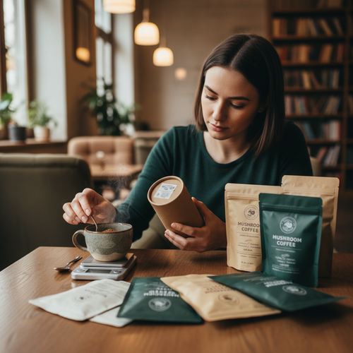 Foto sobre Como escolher e consumir com segurança para Café de Cogumelos (Mushroom Coffee): Foco sem Ansiedade ou Apenas Hype?