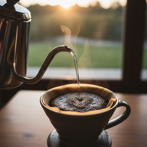 Foto sobre Por que o fluxo de água controla o sabor para Chaleira Pescoço de Ganso (Gooseneck): Por que ela Muda o Sabor do seu Café