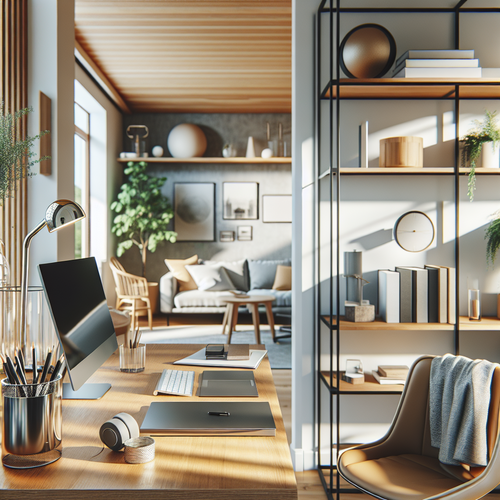 Foto sobre Estética elegante: cores, materiais e organização sem bagunça para Como Montar um Home Office Ergonômico e Elegante em Espaços Pequenos