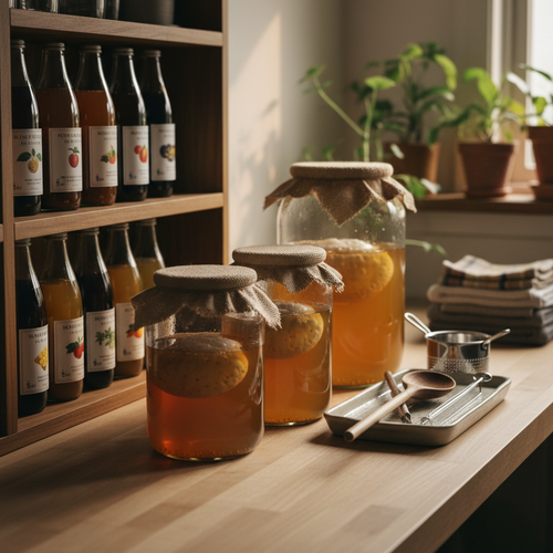 Foto sobre Cuidados, Armazenamento e Soluções de Problemas para Kombucha Caseiro: O Passo a Passo Seguro para Fazer sua Bebida Probiótica