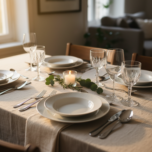 Foto sobre Itens indispensáveis para jantares informais para Mesa Posta Simples e Elegante: Guia de Etiqueta para Jantares Informais