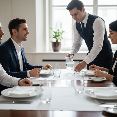 Foto sobre Etiqueta à mesa: postura, comunicação e serviço para Mesa Posta Simples e Elegante: Guia de Etiqueta para Jantares Informais