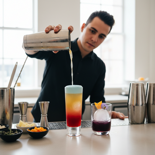 Foto sobre Técnicas de preparo e apresentação para impressionar para Mocktails Sofisticados: 5 Receitas de Drinks Sem Álcool para Receber em Casa
