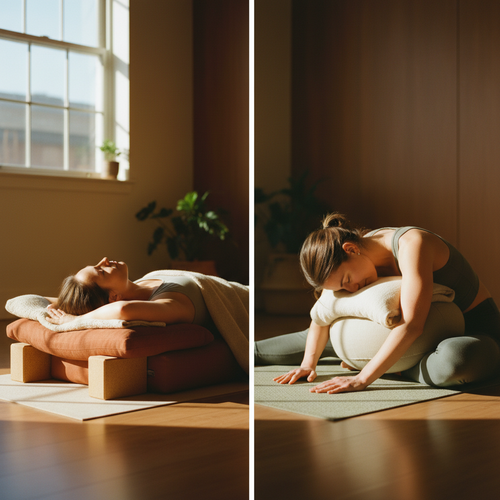 Foto sobre Benefícios de relaxamento de cada prática para Yoga Restaurativo vs. Yin Yoga: Qual a Melhor Prática para Relaxar?