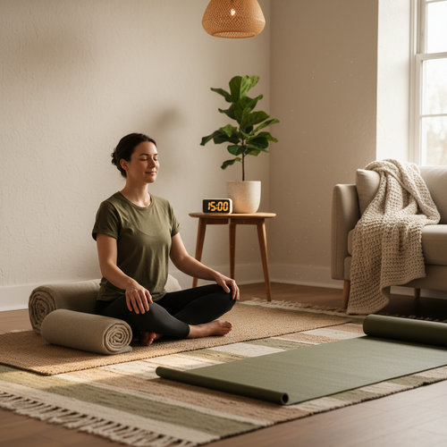 Foto sobre Dicas práticas: como montar uma sessão rápida de relaxamento para Yoga Restaurativo vs. Yin Yoga: Qual a Melhor Prática para Relaxar?